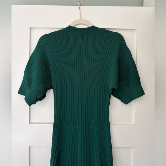 & Other Stories Flared Rib Midi Dress Green Size XS - Picture 6 of 10